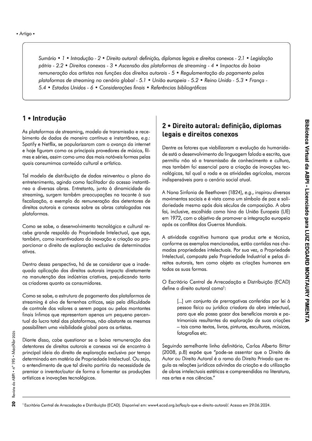 Direito autoral e streaming