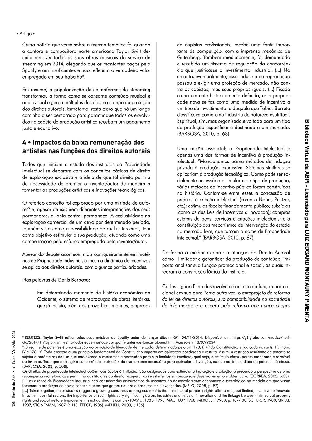 Direito autoral e streaming
